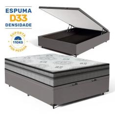Cama Box Baú com Colchão de Espuma D33 Anjos Pillow In Ortosleep Casal