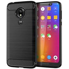 Capa para Moto G7 Play, com sensação macia, proteção total, anti-arranhões e impressões digitais + capa de celular resistente a arranhões para Moto G7 Play