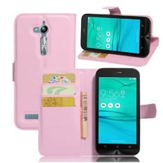 Capa carteira ASUS ZB500KG, capa carteira flip de couro PU premium com compartimento para cartão, suporte e fecho magnético [capa interior à prova de choque de TPU] Compatível com ASUS ZB500KG