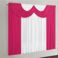 Cortina Montreal 2 Mts Em Malha Janela Sala Quarto Pink