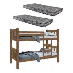 Beliche solteiro caribe vira 2 camas solteiro c/grade proteção e escad