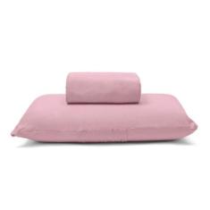 Jogo De Cama Buettner Solteiro Malha 100% Algodão Basic Liso 2 Peças Rose Blush