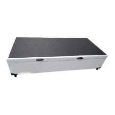Cama Box Baú Solteiro Blindado Sintético Branco