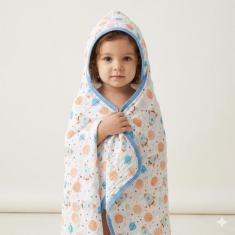 Toalha de Banho Toalhão Bebe Criança Grande RN Soft Capuz de Fralda 10