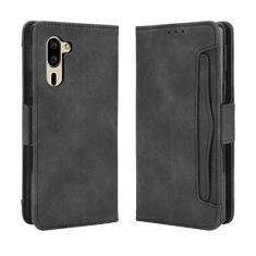 Capa com compartimento para cartão para Sharp Simple Sumaho 5, capa flip de couro para Sharp Simple Sumaho 5, capa magnética retrô para celular, capa carteira com compartimentos para cartão