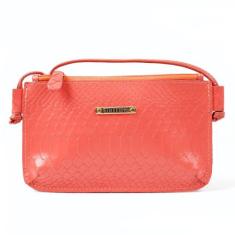 Bolsa Transversal Artlux de Couro 8086, Coral