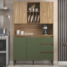 Armário Kit Cozinha com 4 Portas, 3 Gavetas Ac4430