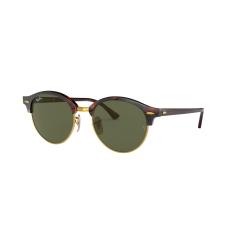 Óculos de Sol Ray-Ban Clubround 0RB4246 990 Tam 51 / Vermelho Havana - Lentes Verde
