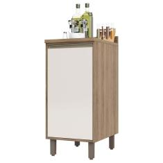 Balcão de Cozinha com Tampo 40 cm 1 Porta de abrir 1 Prateleira Mel Luciane Móveis