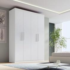 Guarda-roupa Solteiro Fenix 04 Portas 03 Gavetas Branco