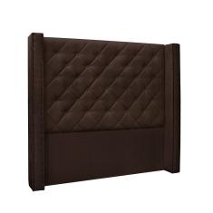 Cabeceira Cama Box Casal 140cm e Recamier Vicenza Suede Café S04 - D`Rossi