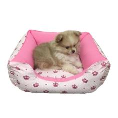 Caminha Pet Cachorro Colchão Dupla Face 60 X 60 Lavável C/ziper Coroa 
