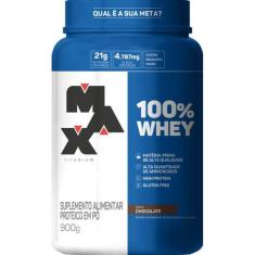 100% Whey (pote 900g) - Max Titanium, CHOCOLATE
