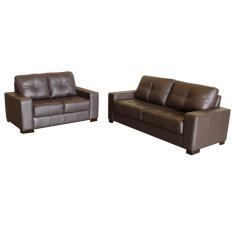 Jogo de Sofá 2 e 3 Lugares Sala de Estar Milão Couro Chocolate Gran Belo