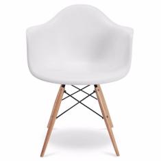 Cadeira Melbourne Eiffel Charles Eames Base Madeira Branca