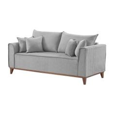 Sofá 4 Lugares Living M-46 Martins Veludo - Martins Estofados, Cinza