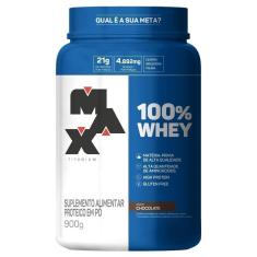 100% Whey 900g Pote Max Titanium-Unissex