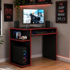 Mesa Gamer para Computador Home Office com Prateleira - JM3 MÓVEIS, Pr