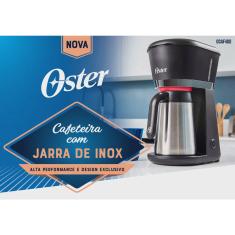 Cafeteira eletrica black com jarra termica 110V 0,7L oster OCAF400-127