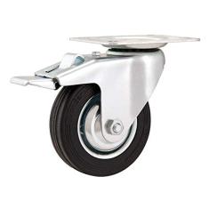 Rodizio Giratório com Freio 8"Leve Preto Vonder