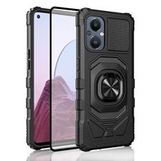 Ailiber Compatível com OnePlus Nord N20 5G, capa 1+Nord N20 com protetor de tela, suporte de anel para suporte magnético para carro, capa protetora resistente à prova de choque para OnePlus Nord