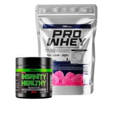 Whey Protein Refil 1Kg + Pré Treino 250g Insanity - Pro Healthy - Pro 