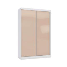 Guarda Roupa Solteiro 2 Portas De Correr E 2 Gavetas N571 Branco-macadamia - Kappesberg