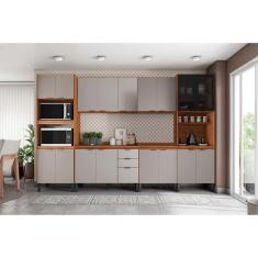 Cozinha Modulada Completa Firenze 6 Peças 2 Aéreos + 2 Balcões+2paneleiro Sem Pia Fmt012 Amendola Nude Prime Tx