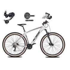 Bicicleta Aro 29 Ksw Xlt 27v K7 Câmbio Shimano Deore Freios Hidráulicos Suspensão Trava Pneus Bege-Unissex