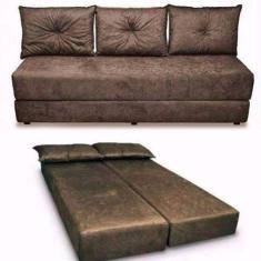 Sofá-cama Marrom 3 em 1 Sofanete
