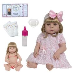 Boneca Tipo Reborn Loira Princesa 100% Vinil Siliconado - Cegonha Rebo