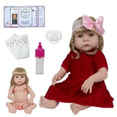 Boneca Reborn Recém Nascida Princesa Corpo de Vinil Grande - Cegonha R