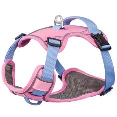 Paipeper Peitoral para cães sem puxão, ajustável, leve, pequeno, médio, com tira refletiva, peitoral para animais de estimação com alça de controle fácil, impede que os animais de estimação puxem e