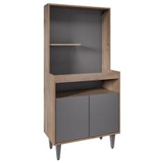 Armário De Cozinha 2 Portas Cantinho Do Café 70cm Bella M24 Freijó/grafite - Mpozenato