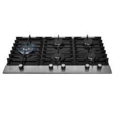 Cooktop Fischer Platinium 5 Bocas Vidro Preto Tripla Chama Bivolt 33810-92122