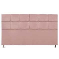 Cabeceira Estofada Damares 195 Cm King Size com Botonê Rosê