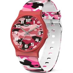 SOCICO Relógio analógico infantil para meninos e meninas, impermeável, com pulseira macia, relógio de pulso com tempo de aprendizagem, fácil de ler, para crianças de 3 a 12 anos