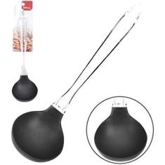Concha De Silicone Preto Com Cabo De Acrílico 30x8,5cm