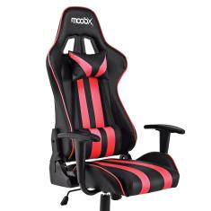 Cadeira Gamer Reclinável Moob Nitro Com Almofadas para Lombar e Pescoço Preto/Vermelho