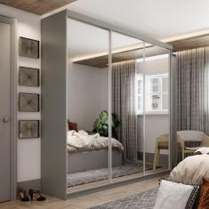 Guarda-roupa Casal 100% Mdf Bp com 3 Portas de Espelho Geneve Urbi