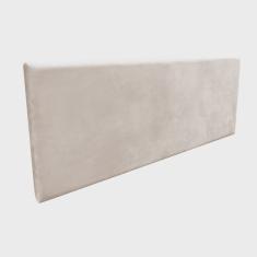 Cabeceira Painel Clean para Cama Box Solteiro 90 cm Suede Bege - D'Rossi