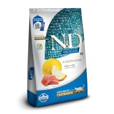 N&D Ocean para Gatos Adultos Castrados de Todas as Raças Sabor Salmão e Melão 7,5Kg