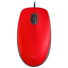 Mouse com Fio Logitech M110S Silent 910-006755 Red, Vermelho