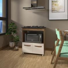 Balcão Armário para Fogão Cooktop 5 Bocas e Forno Elétrico Cozinha Eve