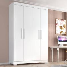 Guarda Roupa Solteiro Lisboa 4 Portas 2 Gav  Com Pés