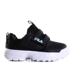 Tênis Infantil Fila Disruptor VLC Preto Rosa-Feminino