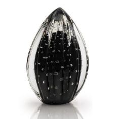 Vaso Pinha Em Cristal Murano Preto - São Marcos