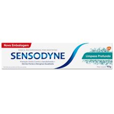 Sensodyne Creme Dental Limpeza Profunda com Flúor, Proteção Diária Contra a Sensibilidade, Dentes Fortes e Gengivas Saudáveis, Refrescância Prolongada, 90g