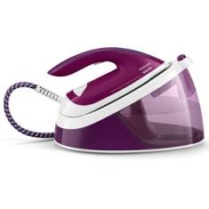 Ferro a Vapor Philips Walita Branco e Roxo PerfectCare Compact Essential com Função Autolimpeza - GC6842