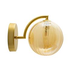 Arandela Tati Globo Vidro Ambar 15cm Starlux Zr060 St1959